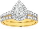 18ct-Gold-Diamond-Pear-Shape-Bridal-Set Sale