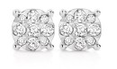 9ct-White-Gold-Diamond-Cluster-Stud-Earrings Sale