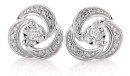 9ct-White-Gold-Diamond-Knot-Studs Sale