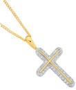 9ct-Gold-Diamond-Cross-Pendant Sale