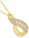 9ct-Gold-Diamond-Double-Loop-Slider-Pendant Sale