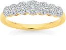 9ct-Gold-Diamond-7-Cluster-Ring Sale