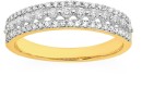 9ct-Gold-Diamond-Three-Row-Band Sale