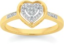 9ct-Gold-Diamond-Heart-Ring Sale