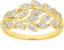 9ct-Gold-Diamond-Leafy-Wrap-Ring Sale