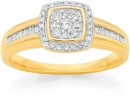 9ct-Gold-Diamond-Cushion-Shoulder-Set-Ring Sale