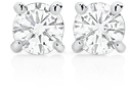 9ct-White-Gold-Diamond-Four-Claw-Stud-Earrings Sale