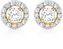 9ct-Yellow-Gold-Diamond-Halo-Stud-Earrings Sale