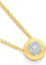 9ct-Gold-Diamond-Bezel-Set-Cluster-Slider-Pendant Sale