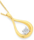 9ct-Gold-Diamond-Open-Teardrop-Pendant Sale