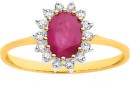 9ct-Gold-Natural-Ruby-Diamond-Ring Sale