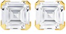 9ct-Gold-Cubic-Zirconia-Asscher-Cut-Claw-Stud-Earrings Sale