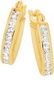 9ct-Gold-Cubic-Zirconia-Hoop-Earrings Sale