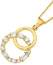 9ct-Gold-Cubic-Zirconia-Pendant Sale