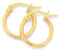 9ct-Gold-9mm-Patterned-Hoop-Earrings Sale