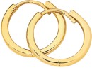 9ct-Gold-11mm-Plain-Huggie-Earrings Sale