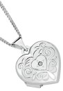 Sterling-Silver-Cubic-Zirconia-Fancy-Scroll-Heart-Locket Sale