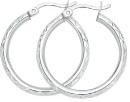 Sterling-Silver-20mm-Diamond-Cut-Hoop-Earrings Sale