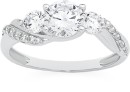 Sterling-Silver-3-Stone-Cubic-Zirconia-with-Cubic-Zirconia-Twist-Band-Ring Sale