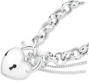 Sterling-Silver-Small-Belcher-Puff-Padlock-Bracelet Sale