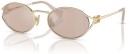 Miu-Miu-Oval-Gold-Pink-Mirror-Internal-Silver-Female-Sunglasses Sale