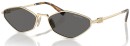 Miu-Miu-Irregular-Gold-Dark-Grey-Female-Sunglasses Sale