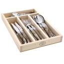 Laguiole-by-Jean-Dubost-Dark-Horn-24-Piece-Cutlery-Set Sale