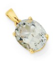 9ct-Gold-Green-Amethyst-Oval-Pendant Sale