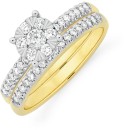 9ct-Gold-Diamond-Bridal-Ring Sale