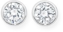 Sterling-Silver-4mm-Cubic-Zirconia-Round-Bezel-Stud-Earrings Sale