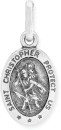 Sterling-Silver-Oxidise-St-Christopher-Charm Sale