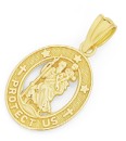 9ct-Gold-13mm-St-Christopher-Oval-Medal-Pendant Sale