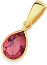 9ct-Gold-Created-Ruby-Bezel-Pendant Sale