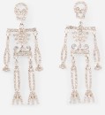 Halloween-Skeleton-Drop-Earrings-Silver-Tone Sale