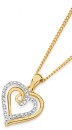 9ct-Gold-Diamond-Heart-Pendant Sale