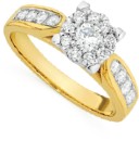 9ct-Gold-Diamond-Cluster-Ring Sale