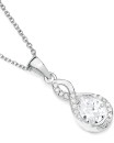 Sterling-Silver-Pear-Cubic-Zirconia-Twist-Fancy-Pendant Sale