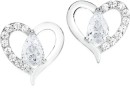 Sterling-Silver-Cubic-Zirconia-Pear-in-Open-Heart-Studs Sale