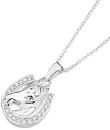 Sterling-Silver-Horse-Head-Cubic-Zirconia-Shoe-Pendant Sale