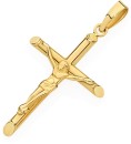 9ct-Gold-26mm-Crucifix-Cross-Pendant Sale