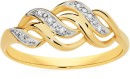 9ct-Gold-Diamond-Intertwined-Ring Sale