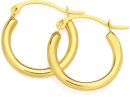 9ct-Gold-2x12mm-Polished-Hoop-Earrings Sale