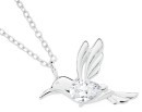 Sterling-Silver-Pear-Cubic-Zirconia-Hummingbird-Pendant Sale