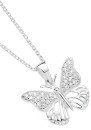 Sterling-Silver-Filigree-Cubic-Zirconia-Butterfly-Pendant Sale