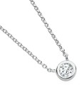 Sterling-Silver-45cm-Bezel-Set-Cubic-Zirconia-Pendant Sale