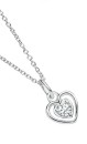 Sterling-Silver-Delicate-Heart-Frame-Cubic-Zirconia-Pendant Sale