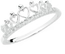 Sterling-Silver-Cubic-Zirconia-Tiara-of-Hearts-Ring Sale