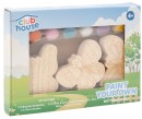 NEW-Club-House-Butterfly-Paint-Your-Own-Wooden-Shapes-3-Pack Sale