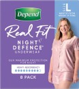 Depend-Real-Fit-Night-Defence-Underwear-Female-Large-8-Pack Sale