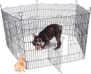 Puppy-Play-Pen-6-Panel-Black-or-Silver-100x80cm Sale